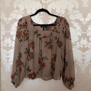 Beautiful floral Sheer Top